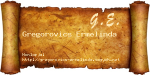 Gregorovics Ermelinda névjegykártya